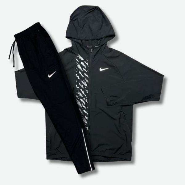 Ensemble survêtement running Noir et blanc