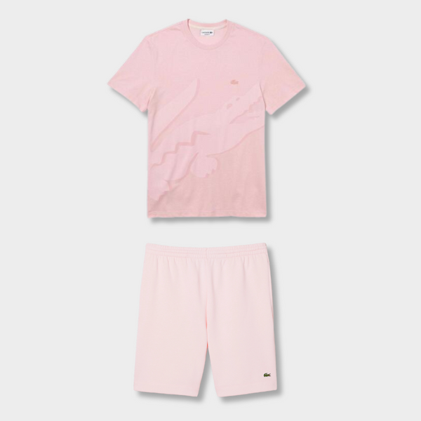 Ensemble short/t-shirt Lacoste Rose