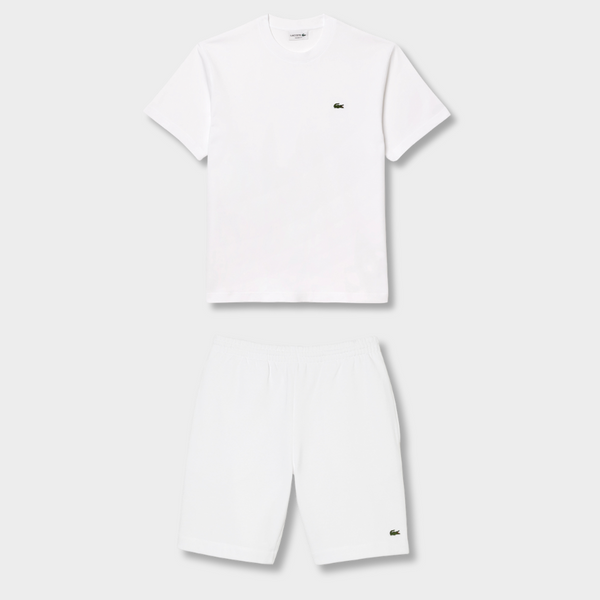 Ensemble short/t-shirt Lacoste Blanc