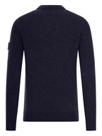 Stone Island Pull Col Rond Bleu Marine