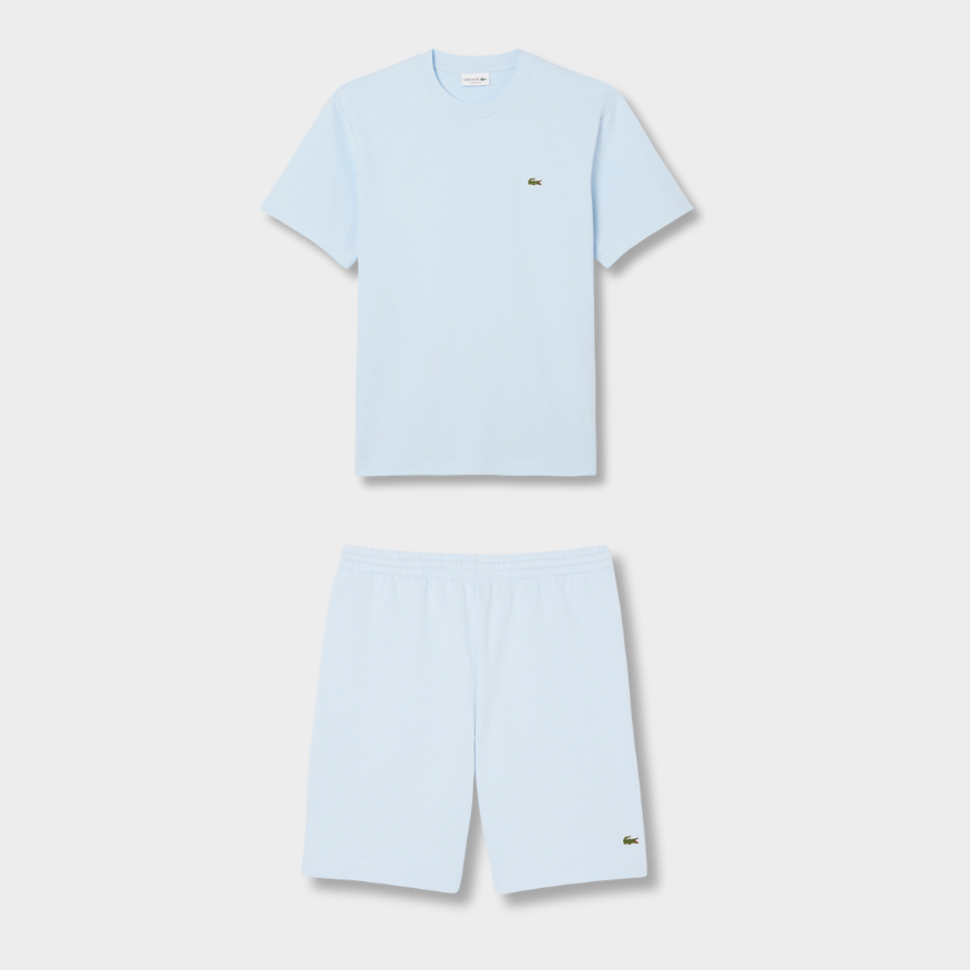 Ensemble short/t-shirt Lacoste Bleu pâle