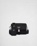 Sac porté épaule en Re-Nylon et cuir Saffiano