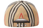 Casquette de baseball coton carreaux traditionnels monogramme beige