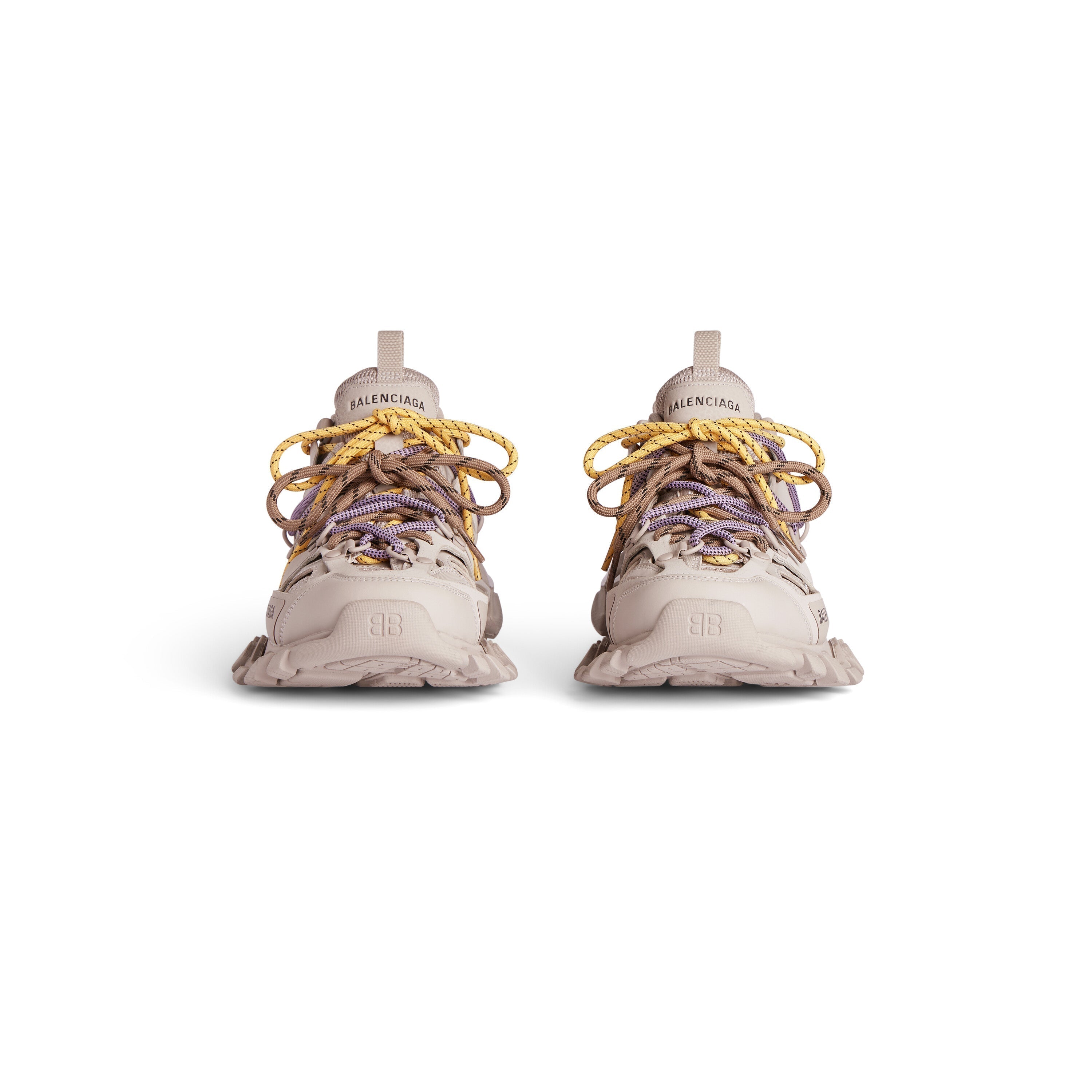 Balanciaga Track Taupe Avec Laces Jaune Et Violette