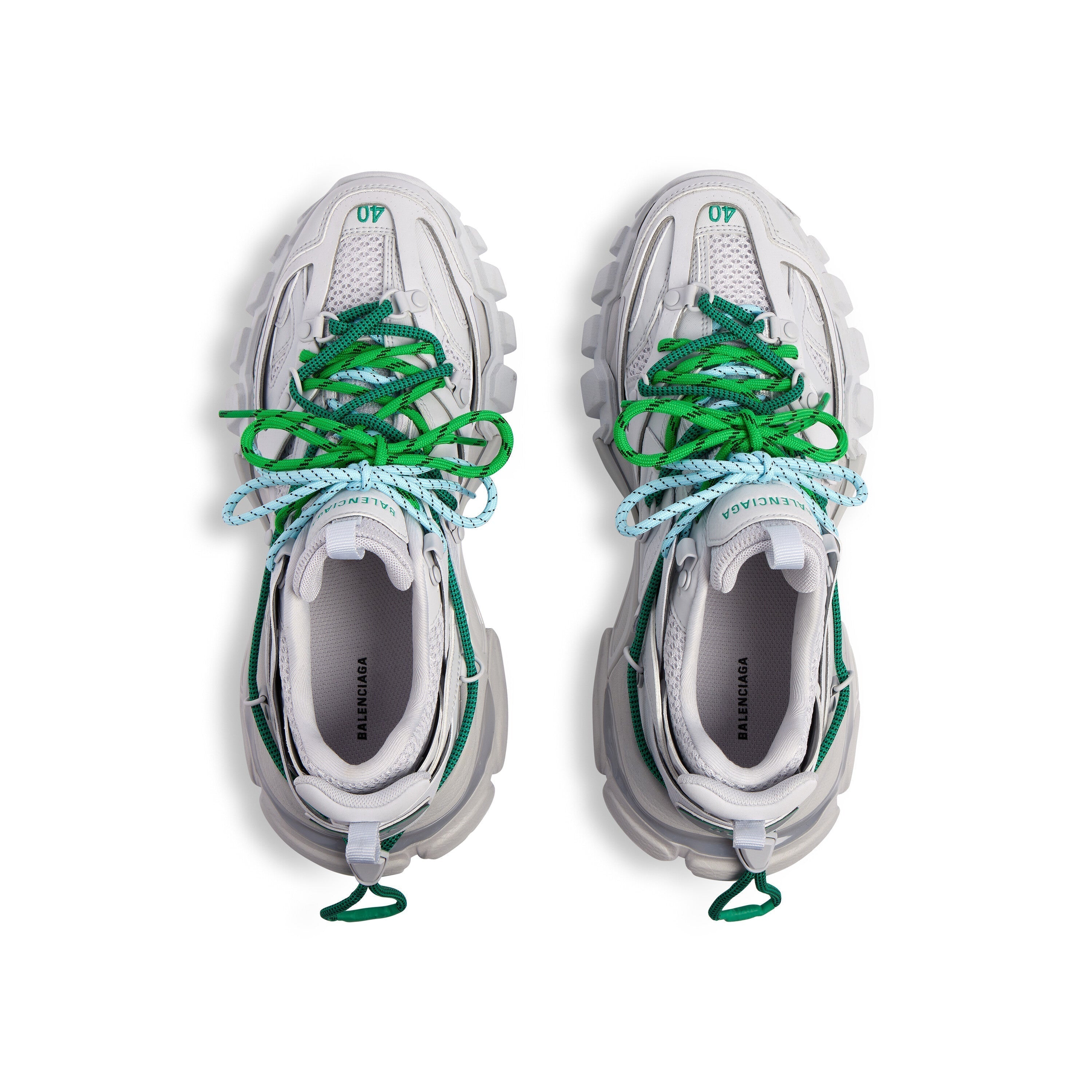 Balanciaga Track Gris Avec Laces Verte et Bleue