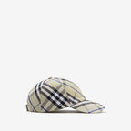 Casquette Burberry en coton mélangé Check EKD LICHEN