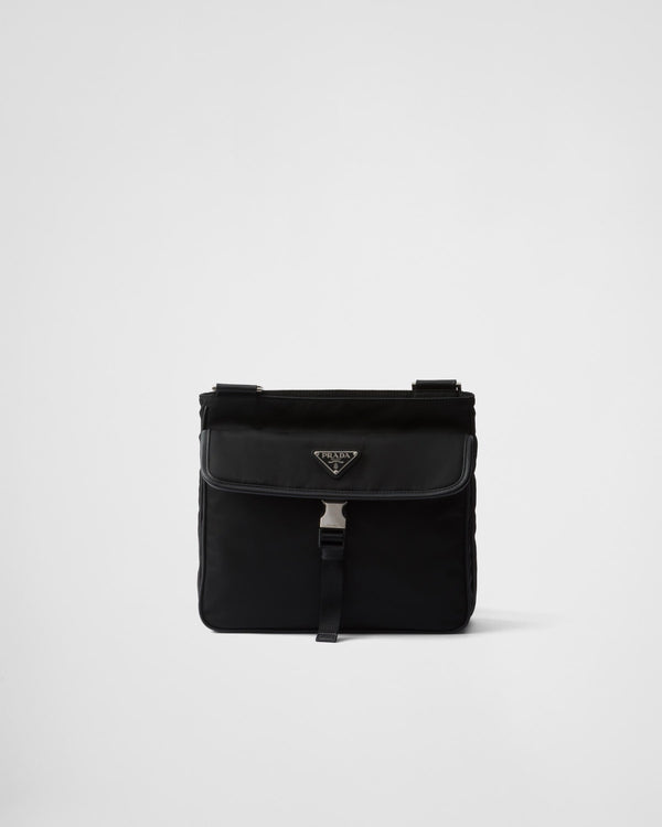 Sac porté épaule en Re-Nylon et cuir Saffiano