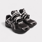 GEL-1130 Black Pure Silver - Double Laces (GS)