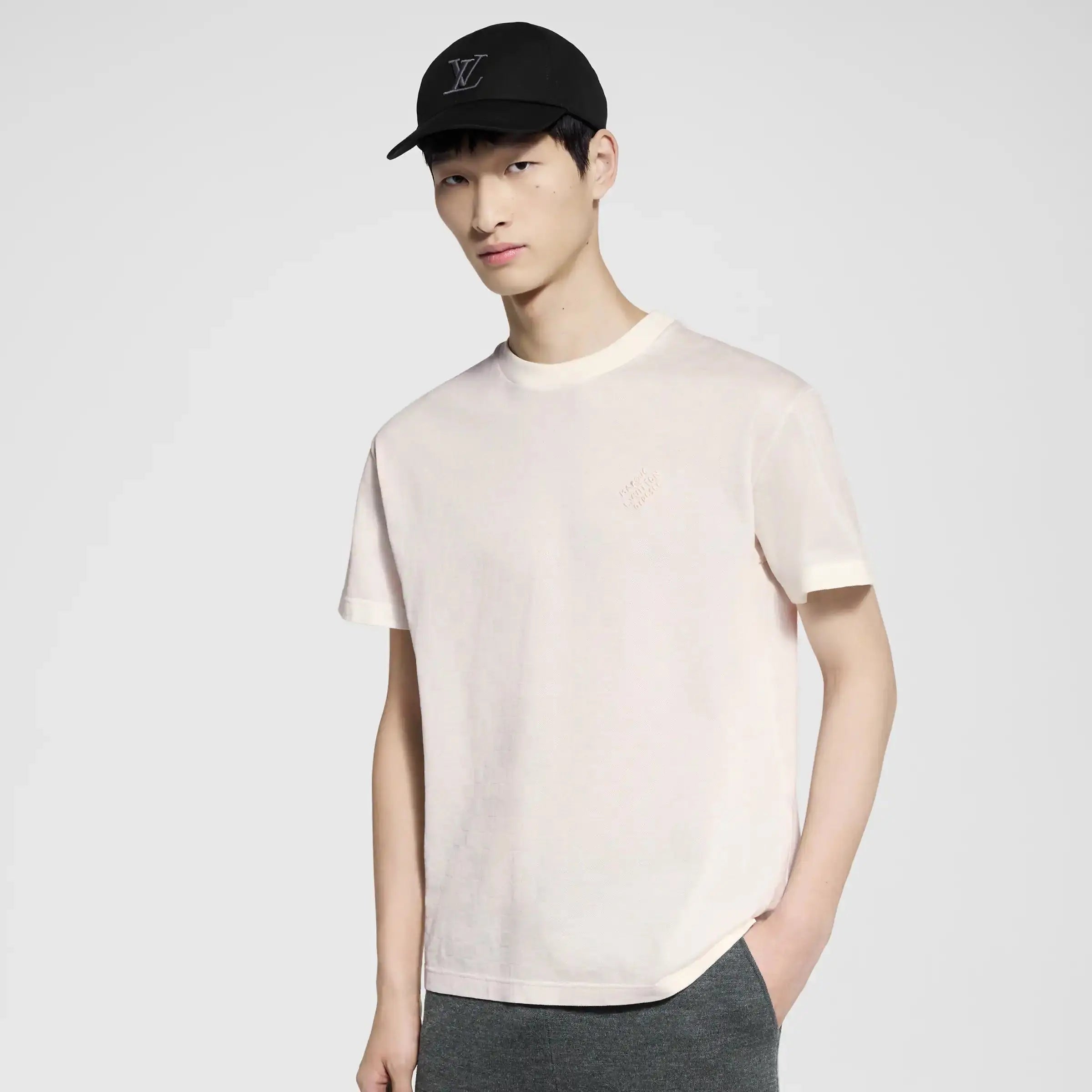 Tee-shirt Damier en piqué de coton