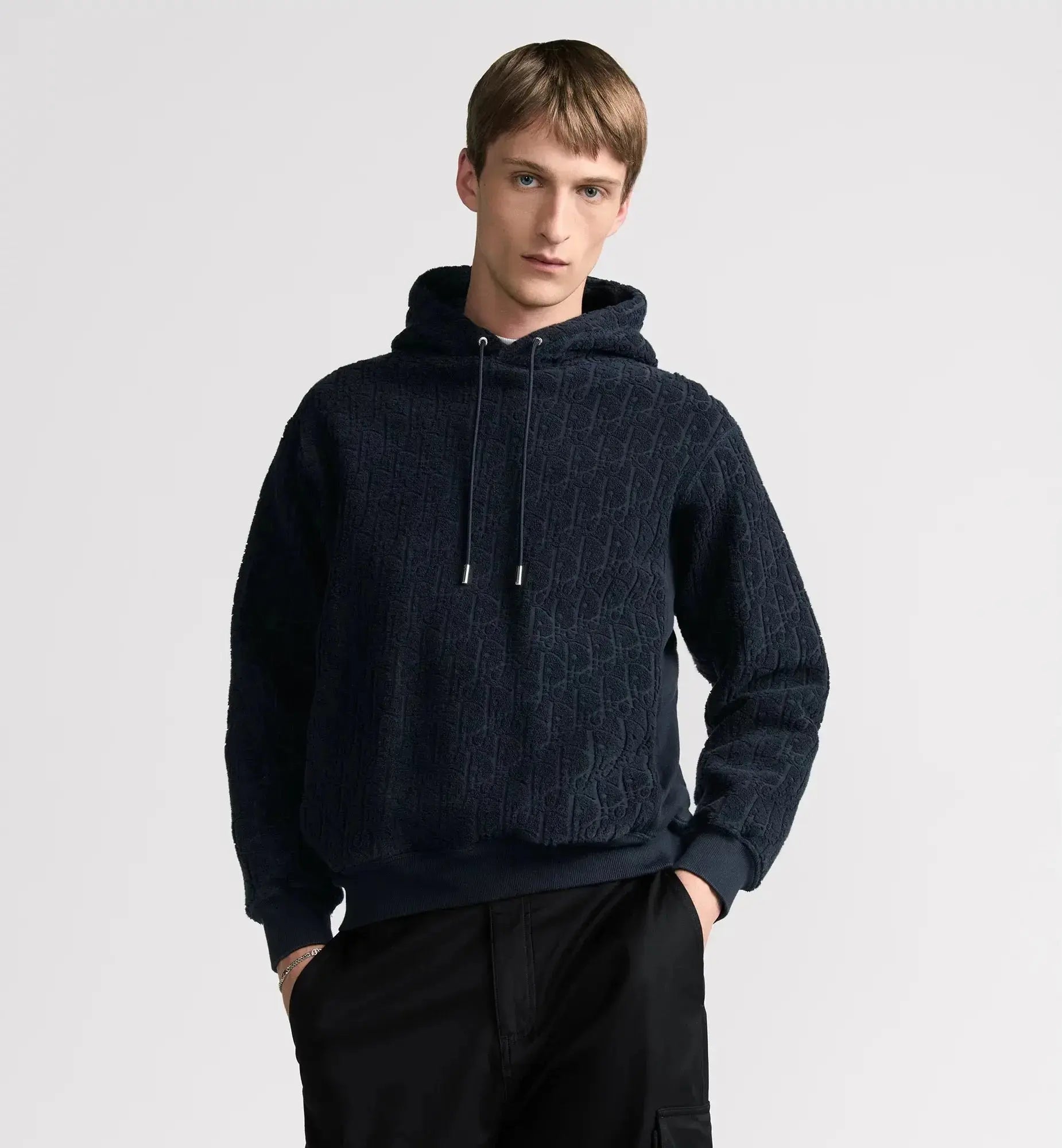 Sweatshirt à capuche CD Oblique, coupe relax