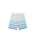 Wavy Gradient Crochet Shorts - Casablanca