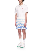 Wavy Gradient Crochet Shorts - Casablanca