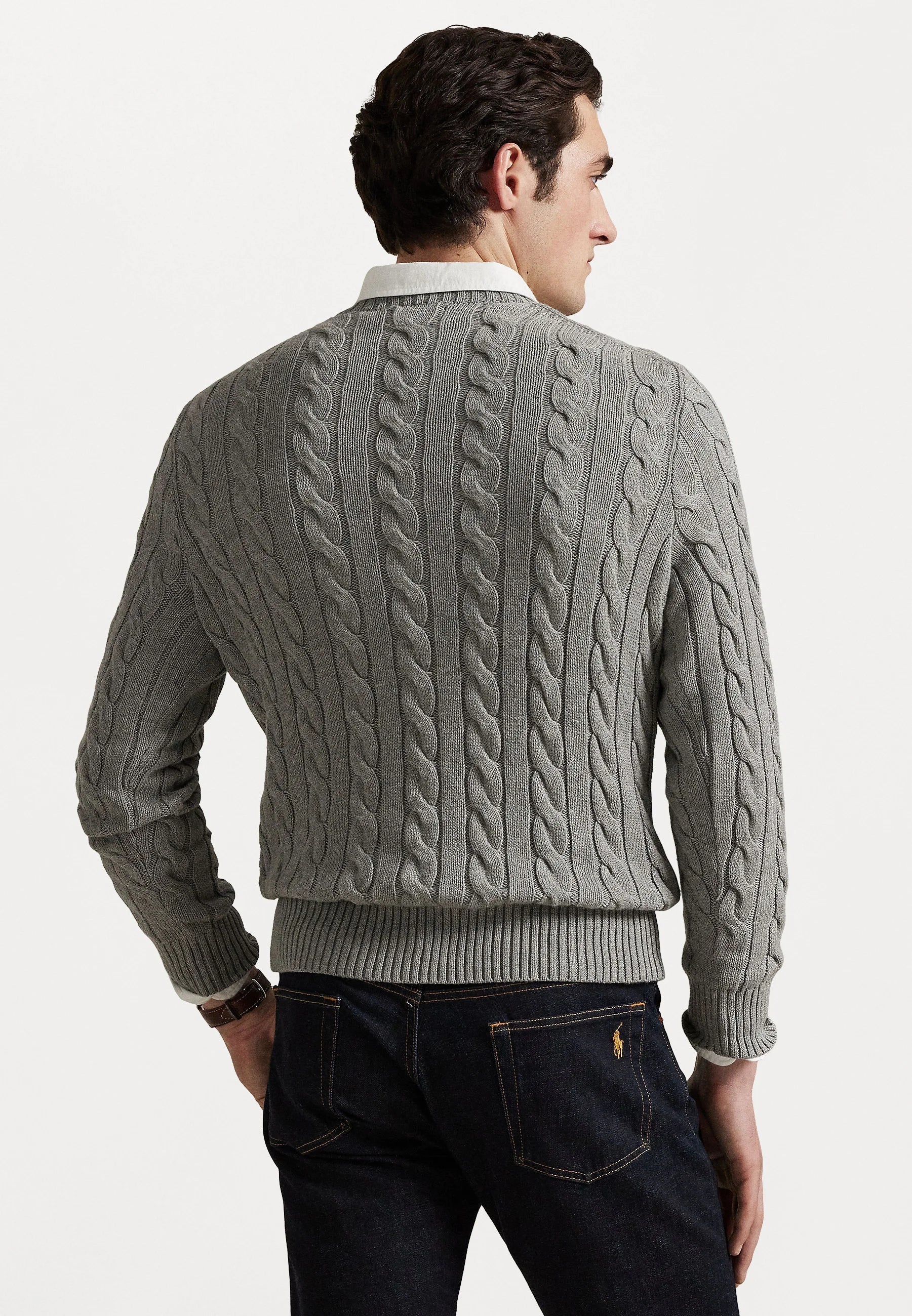 Pull Ralph Lauren En Laine Gris