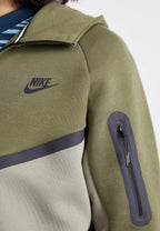 Nike Tech Fleece Zippé Noir Et Vert