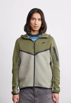 Nike Tech Fleece Zippé Noir Et Vert