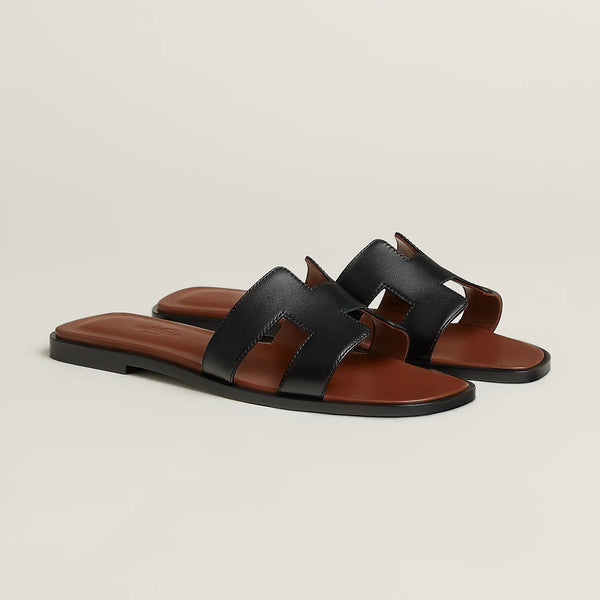 Sandales Oran Noir Et Gold