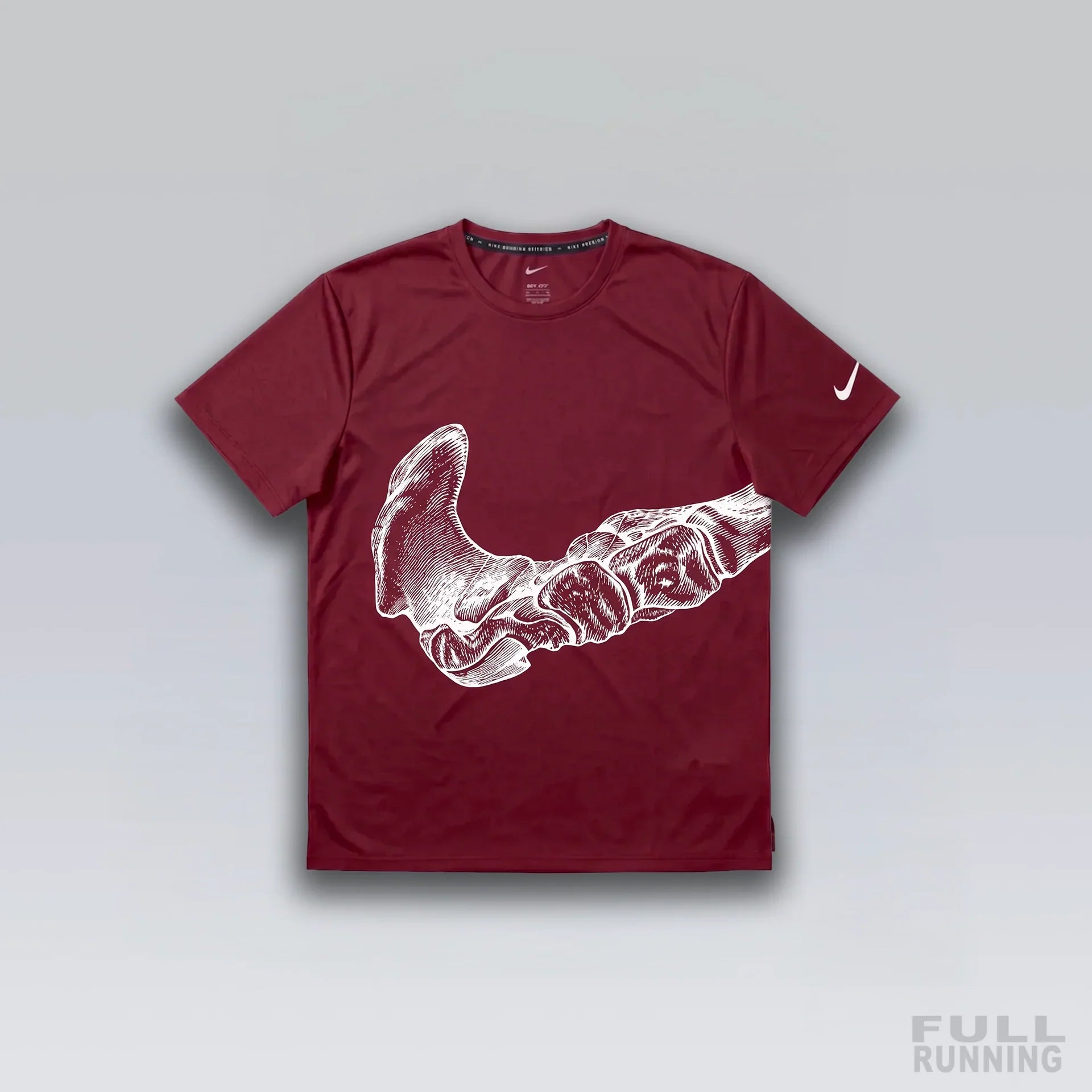 T-shirt de Running Division Squelette "MILER" Rouge