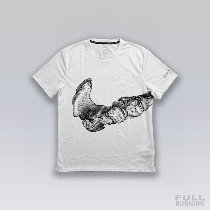 T-shirt de Running Division Squelette "MILER" Blanc